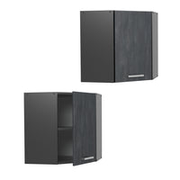 Vicco Mobile angolare da cucina Calcestruzzo nero 57 cm