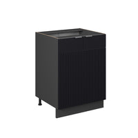 Vicco Mobiletto base cucina Nero a righe 60 cm senza piano di lavoro