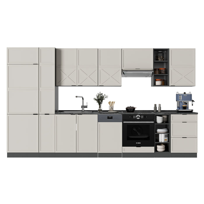 Vicco Cucina componibile Grigio/beige/antracite 355 cm , PL Rovere