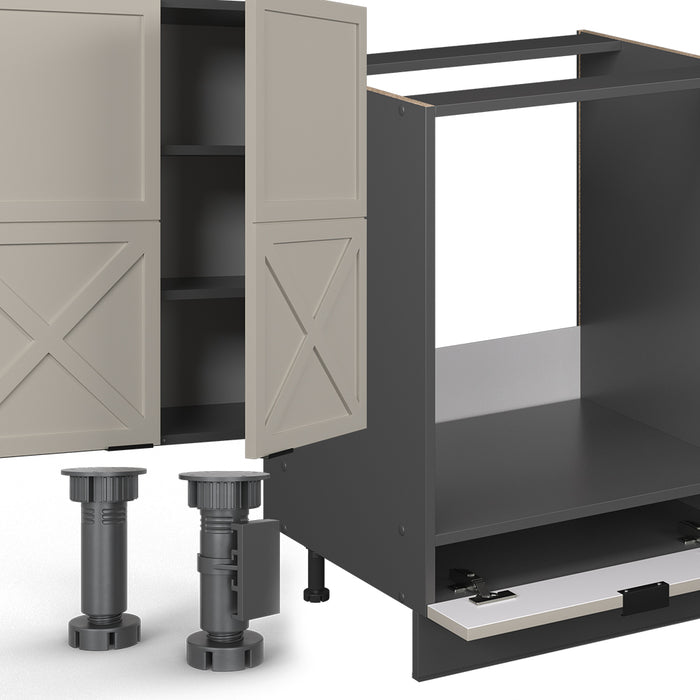 Vicco Cucina componibile Grigio/beige/antracite 355 cm , PL Marmo