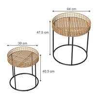 Vicco Tavolino da divano Legno 44 x 44 cm con supporto
