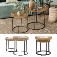 Vicco Tavolino da divano Legno 44 x 44 cm con supporto