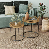 Vicco Tavolino da divano Legno 44 x 44 cm con supporto