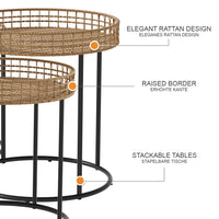 Vicco Tavolino da divano Legno 44 x 44 cm con supporto
