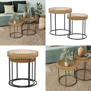 Vicco Tavolino da divano Legno 44 x 44 cm con supporto