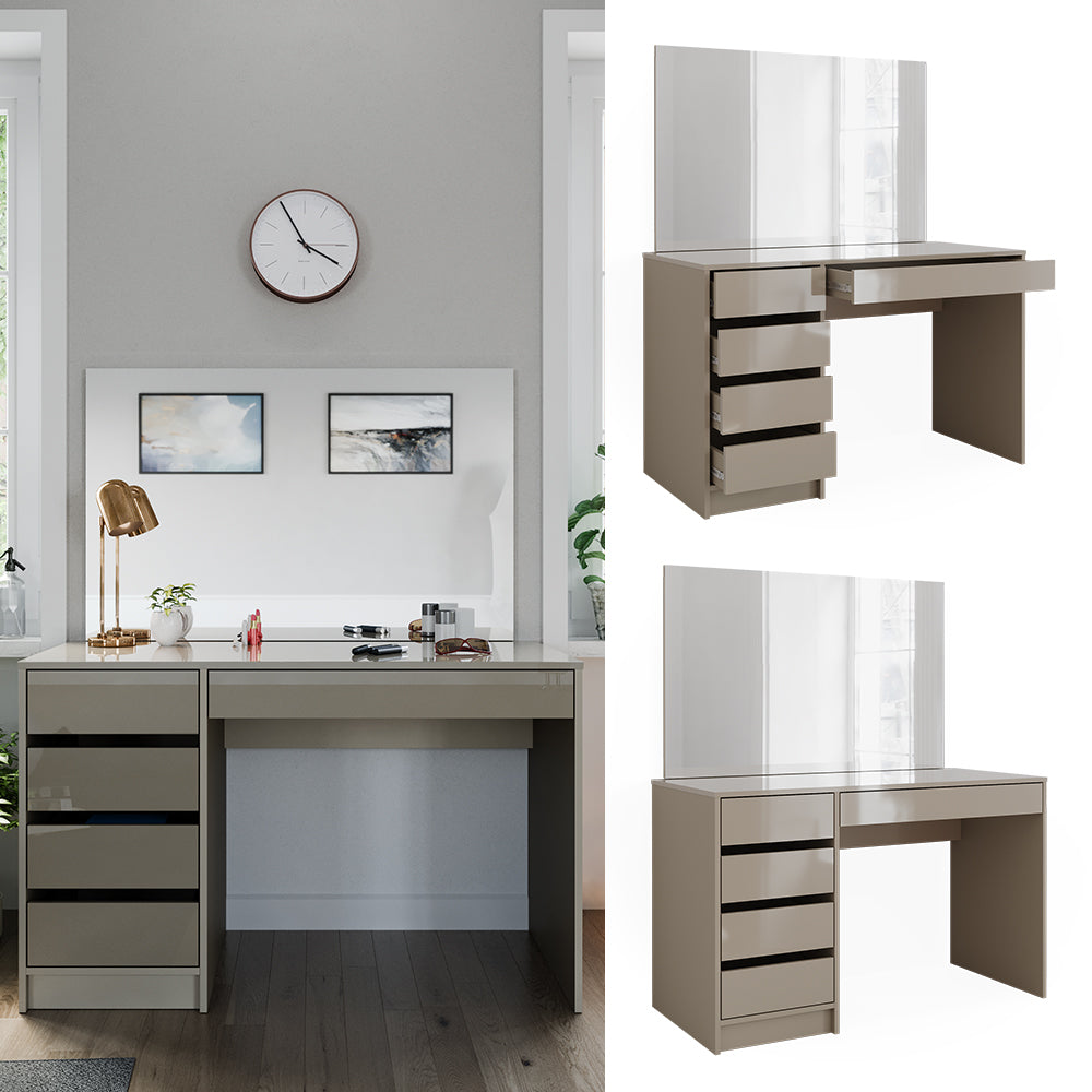 Vicco Tavolo da toilette Grigio 55 cm con specchio