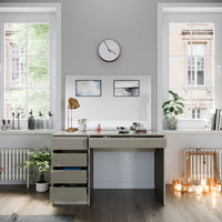 Vicco Tavolo da toilette Grigio 55 cm con specchio