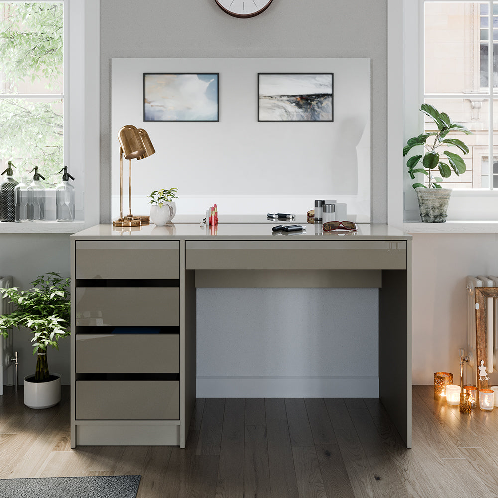 Vicco Tavolo da toilette Grigio 55 cm con specchio