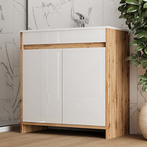 Vicco Mobiletto per lavabo Quercia dorata 2 parti