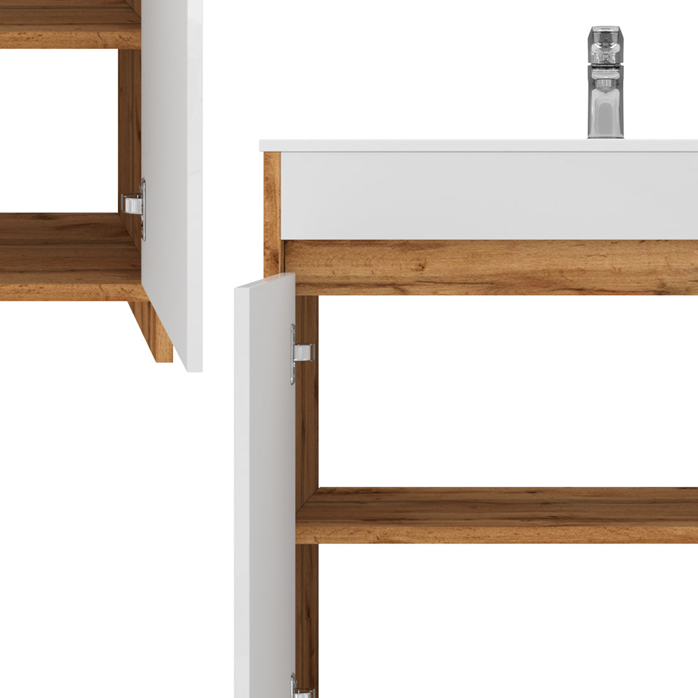 Vicco Mobiletto per lavabo Quercia dorata 2 parti