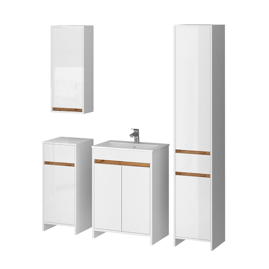 Vicco Set di mobili da bagno Bianco lucido Set di 5