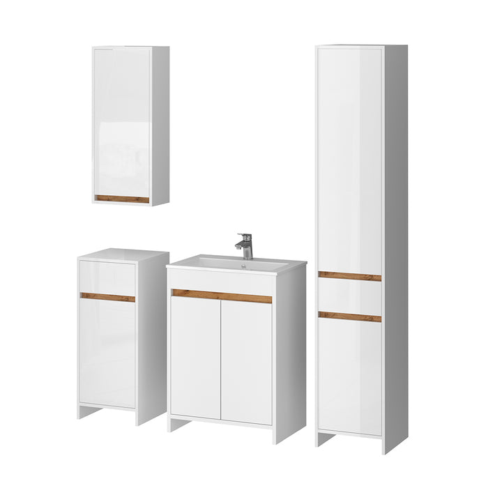 Vicco Set di mobili da bagno Bianco lucido Set di 5