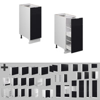 Vicco Armadio cucina dispensa alto Nero a righe 30 cm , PL Antracite