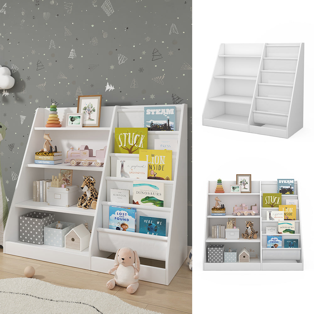Vicco Scaffale per bambini Bianco 90 x 80.5 cm con ampi ripiani