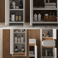 Vicco Set di mobili da bagno Bianco lucido Set di 5