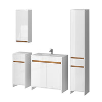 Vicco Set di mobili da bagno Bianco lucido Set di 5