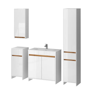 Vicco Set di mobili da bagno Bianco lucido Set di 5