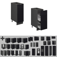 Vicco Armadio cucina dispensa alto Nero a righe 30 cm , PL Antracite