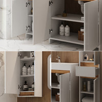 Vicco Set di mobili da bagno Bianco lucido Set di 5