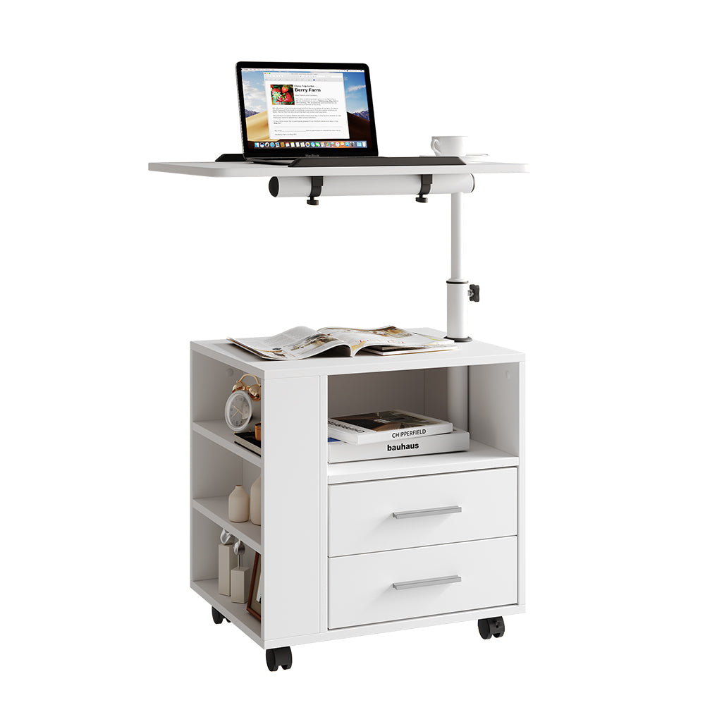 Vicco Comodino Bianco 60 x 69 cm con 2 cassetti