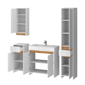 Vicco Set di mobili da bagno Bianco lucido Set di 5