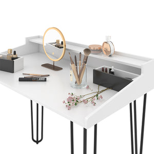 Vicco Tavolo da toeletta Bianco 110 cm con cassetti