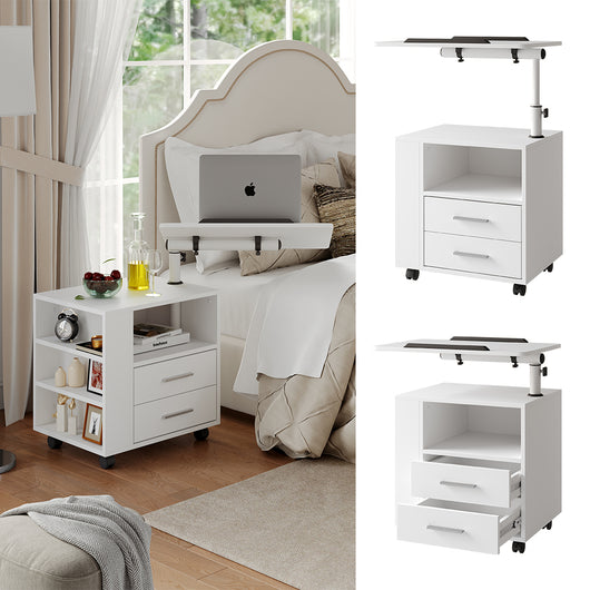 Vicco Comodino Bianco 60 x 69 cm con 2 cassetti