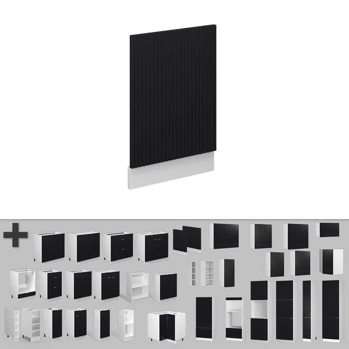 Vicco Pannello frontale Nero a righe 45 cm senza piano di lavoro