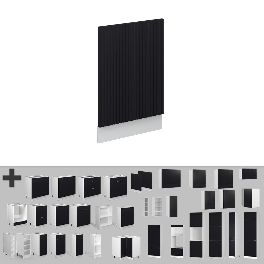 Vicco Pannello frontale Nero a righe 45 cm , PL Marmo