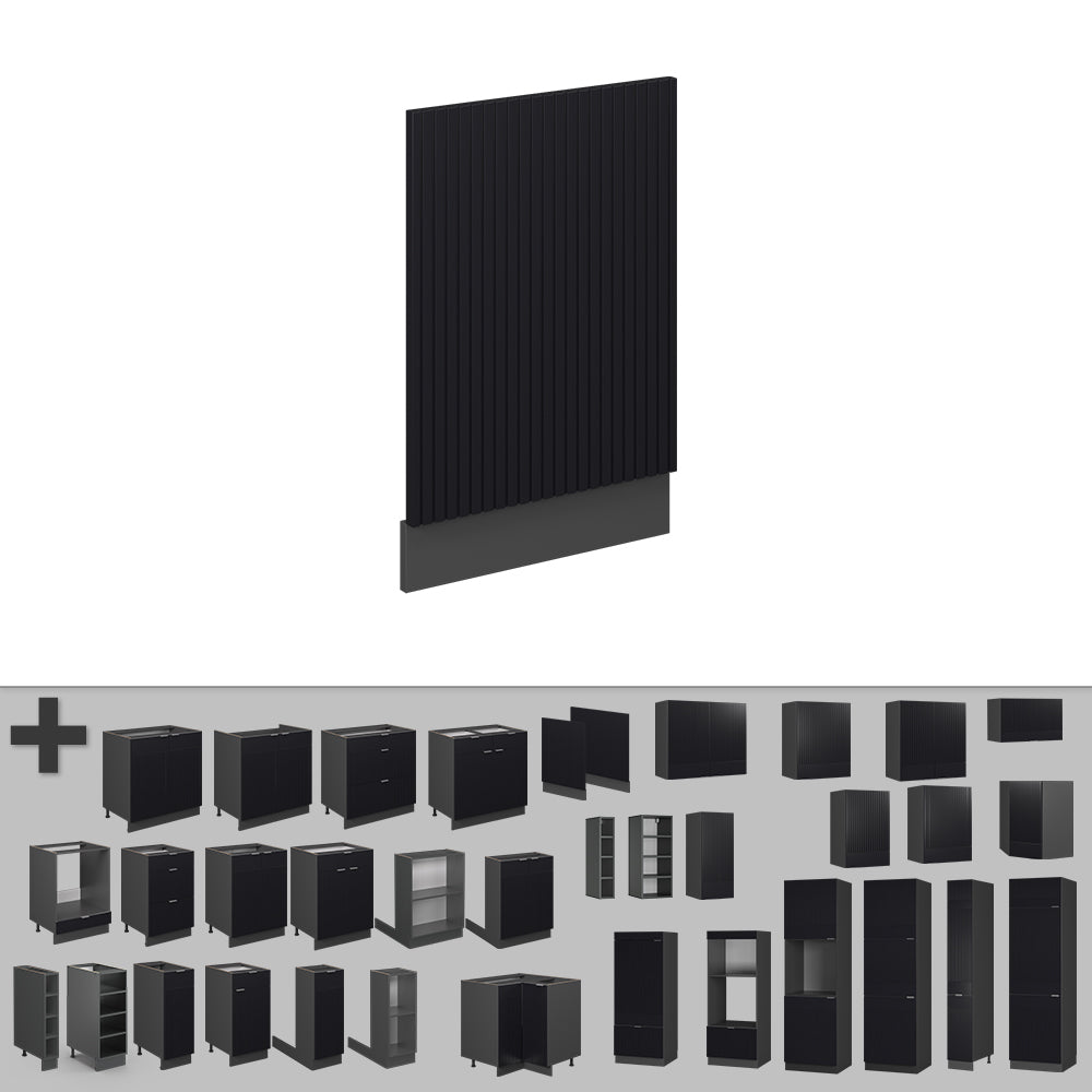 Vicco Pannello frontale Nero a righe 45 cm , PL Rovere