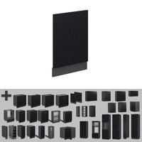 Vicco Pannello frontale Nero a righe 45 cm senza piano di lavoro