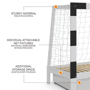 Vitalispa Letto per bambini Bianco 80x160 cm con cassetto