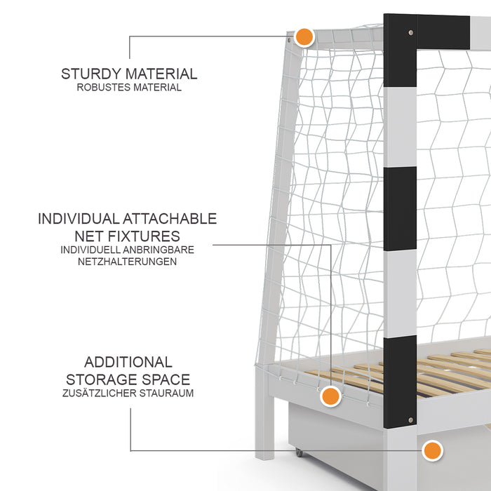 Vitalispa Letto per bambini Bianco 80x160 cm con cassetto