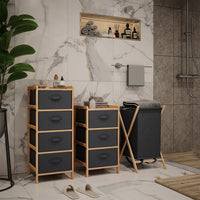 Vicco Set di mobili da bagno Grigio 3 parti