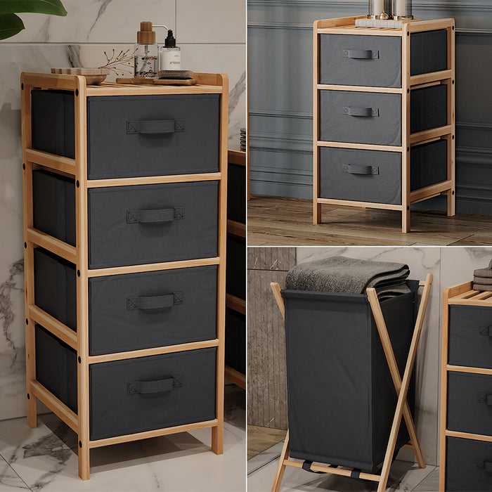 Vicco Set di mobili da bagno Grigio 3 parti