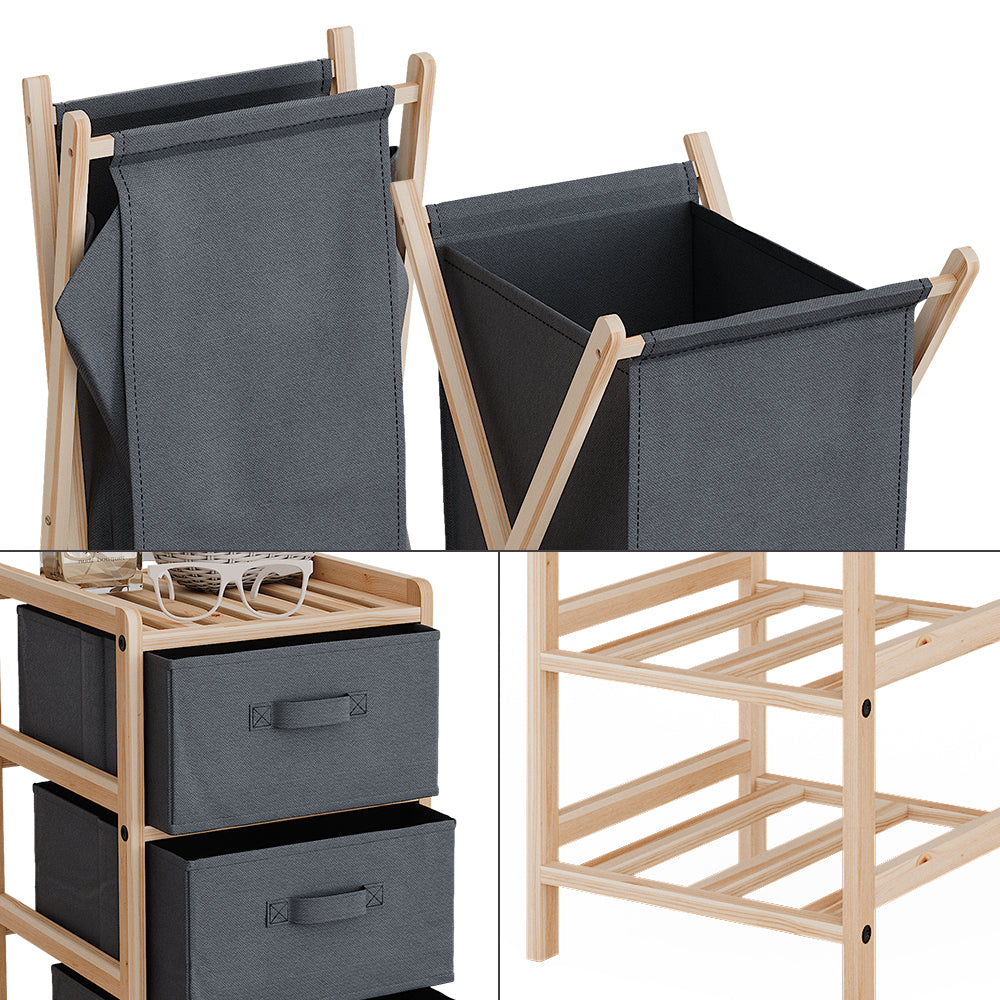 Vicco Set di mobili da bagno Grigio 3 parti