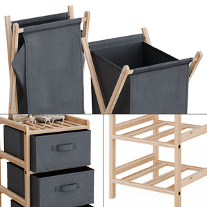 Vicco Set di mobili da bagno Grigio 3 parti