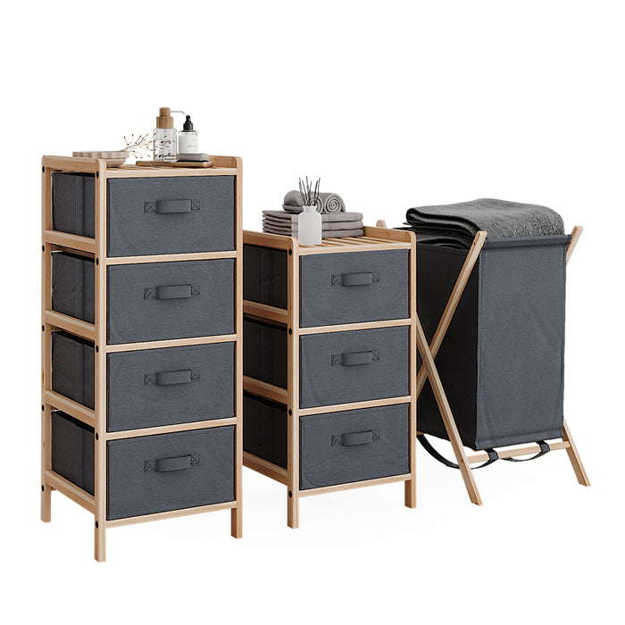 Vicco Set di mobili da bagno Grigio 3 parti