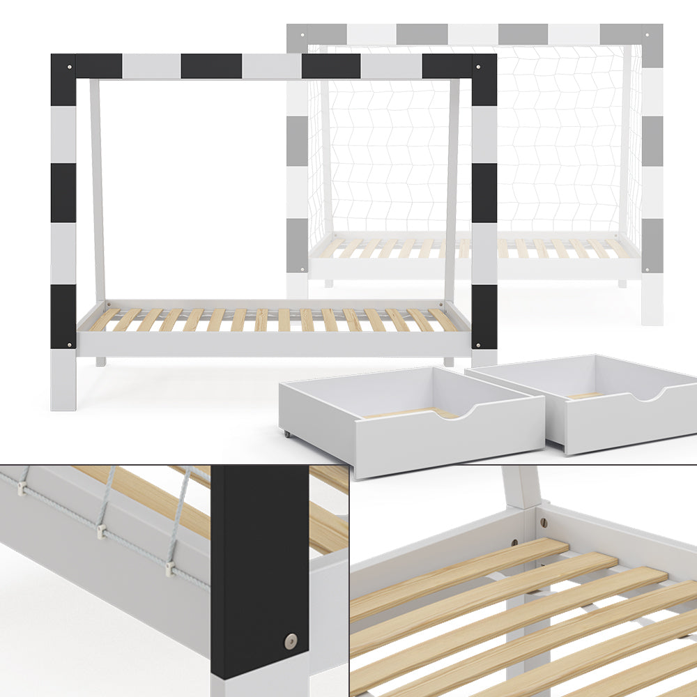 Vitalispa Letto per bambini Bianco 80x160 cm con cassetto