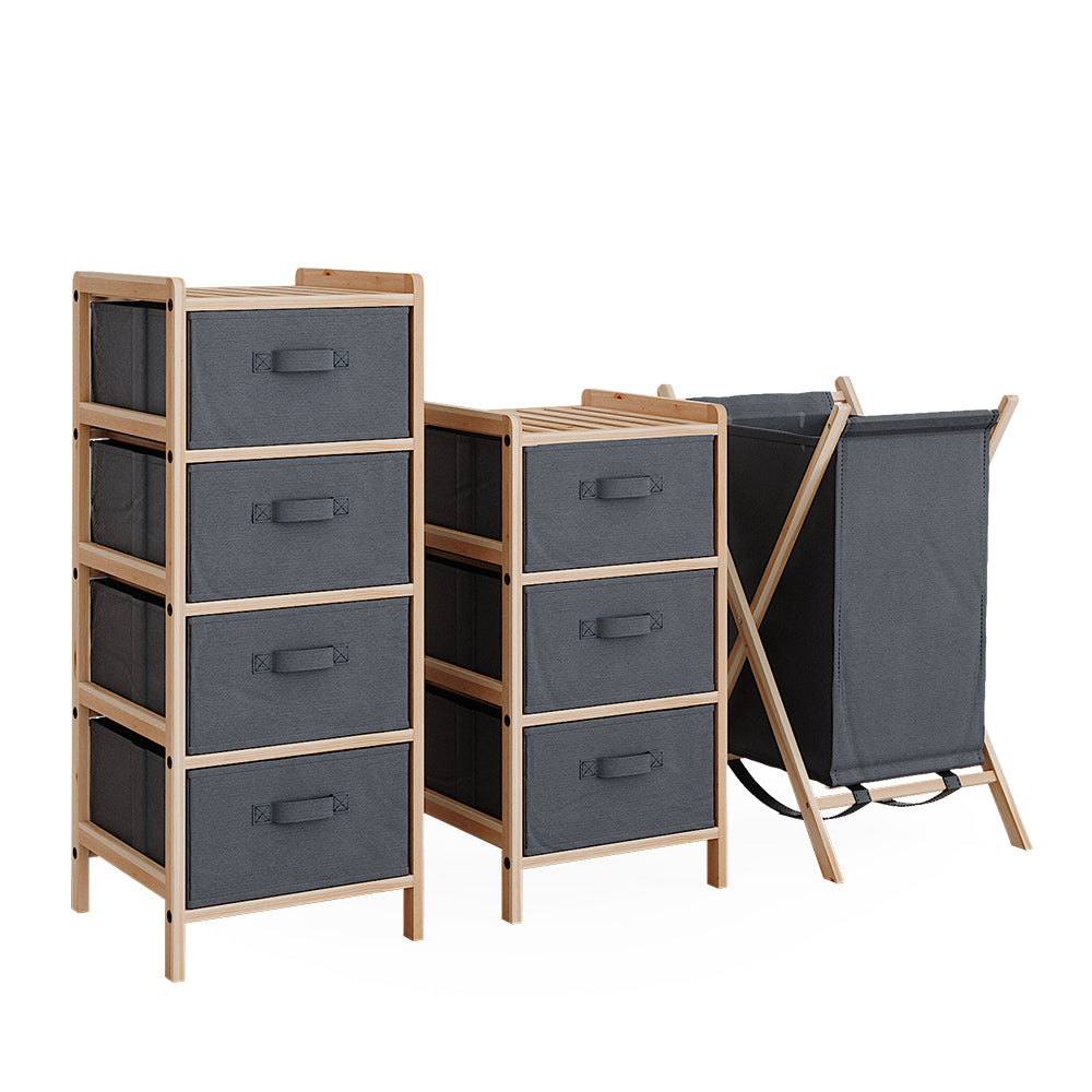 Vicco Set di mobili da bagno Grigio 3 parti