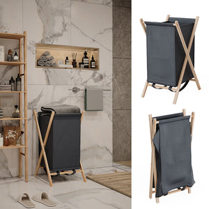 Vicco Cesto per la biancheria Grigio 40 x 64 cm