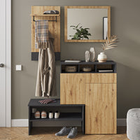 Vicco Specchio da parete Rovere artigianale 70 x 55 cm