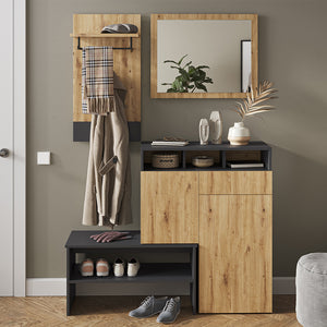 Vicco Specchio da parete Rovere artigianale 70 x 55 cm