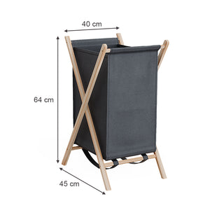 Vicco Cesto per la biancheria Grigio 40 x 64 cm