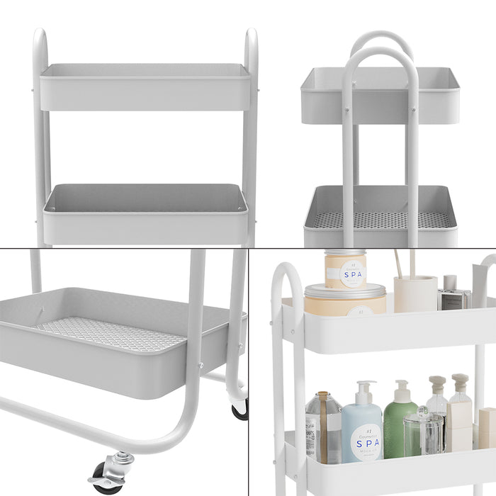 Vicco Contenitore a rotelle Bianco 45.9 x 78.7 cm