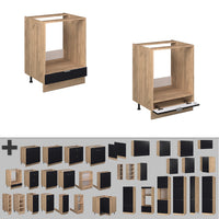 Vicco Mobile per forno da incasso Nero a righe 60 cm , PL Antracite