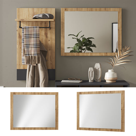 Vicco Specchio da parete Rovere artigianale 70 x 55 cm