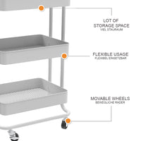 Vicco Contenitore a rotelle Bianco 45.9 x 78.7 cm