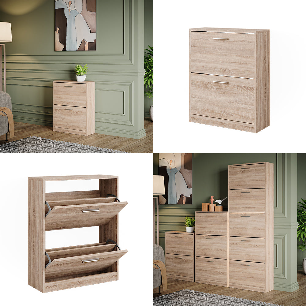 Vicco Mobile porta scarpe Sonoma 59 x 72.5 cm 2 scomparti