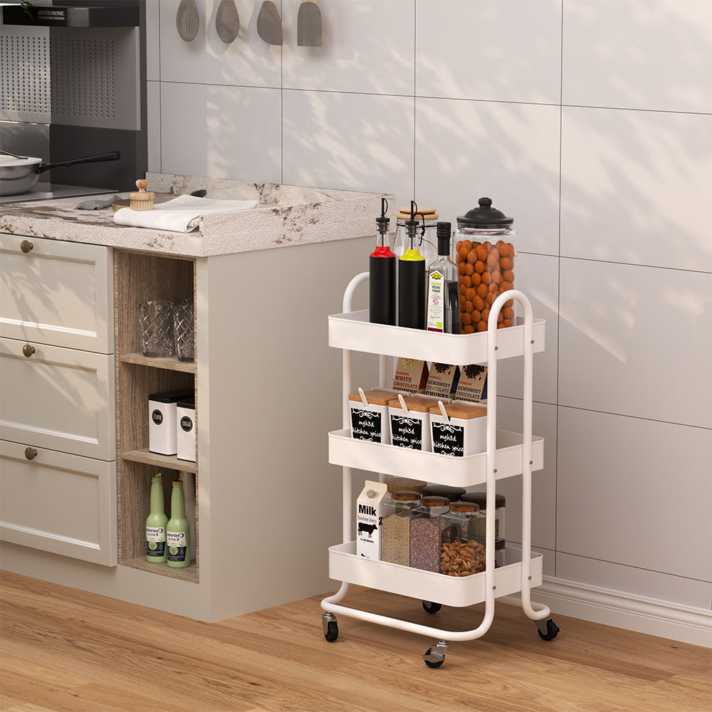 Vicco Contenitore a rotelle Bianco 45.9 x 78.7 cm